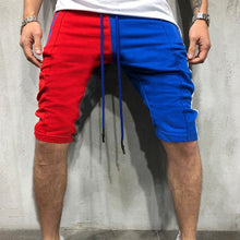 Load image into Gallery viewer, 2020 Summer Casual Shorts Men Streetwear Hip Hop Patchwork Shorts Casual Fitness Zipper Pockets Men's Striped Shorts Male Jogger
