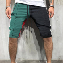 Load image into Gallery viewer, 2020 Summer Casual Shorts Men Streetwear Hip Hop Patchwork Shorts Casual Fitness Zipper Pockets Men's Striped Shorts Male Jogger