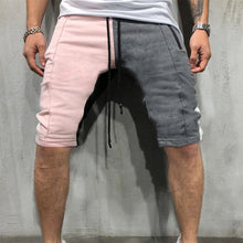 Load image into Gallery viewer, 2020 Summer Casual Shorts Men Streetwear Hip Hop Patchwork Shorts Casual Fitness Zipper Pockets Men's Striped Shorts Male Jogger