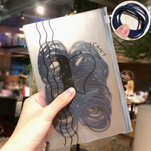 Load image into Gallery viewer, 50/100 Cái/bộ Bé Gái Nhiều Màu Sắc Nylon Nhỏ Thun Cột Tóc Trẻ Em Đuôi Ngựa Giá Đỡ Dây Cao Su Đầu Tóc Trẻ Em Phụ Kiện