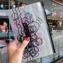Load image into Gallery viewer, 50/100 Cái/bộ Bé Gái Nhiều Màu Sắc Nylon Nhỏ Thun Cột Tóc Trẻ Em Đuôi Ngựa Giá Đỡ Dây Cao Su Đầu Tóc Trẻ Em Phụ Kiện