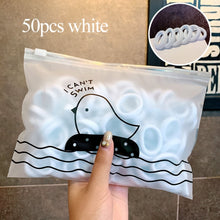 Load image into Gallery viewer, 50/100 Cái/bộ Bé Gái Nhiều Màu Sắc Nylon Nhỏ Thun Cột Tóc Trẻ Em Đuôi Ngựa Giá Đỡ Dây Cao Su Đầu Tóc Trẻ Em Phụ Kiện