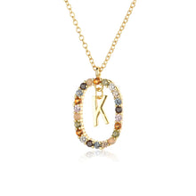 Load image into Gallery viewer, ANDYWEN 925 Sterling Silver Gold Letters A - Z Initial M S C K Alphabet Pendente Long Chain Necklace Say My Name Fine Jewelry