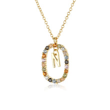 Load image into Gallery viewer, ANDYWEN 925 Sterling Silver Gold Letters A - Z Initial M S C K Alphabet Pendente Long Chain Necklace Say My Name Fine Jewelry