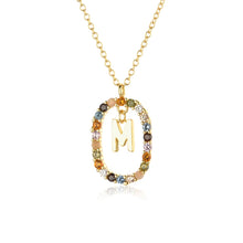 Load image into Gallery viewer, ANDYWEN 925 Sterling Silver Gold Letters A - Z Initial M S C K Alphabet Pendente Long Chain Necklace Say My Name Fine Jewelry