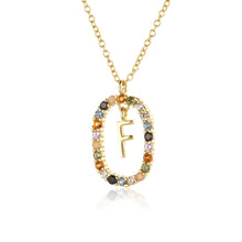 Load image into Gallery viewer, ANDYWEN 925 Sterling Silver Gold Letters A - Z Initial M S C K Alphabet Pendente Long Chain Necklace Say My Name Fine Jewelry