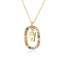 Load image into Gallery viewer, ANDYWEN 925 Sterling Silver Gold Letters A - Z Initial M S C K Alphabet Pendente Long Chain Necklace Say My Name Fine Jewelry