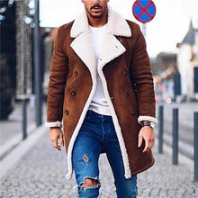 Load image into Gallery viewer, Autumn Winter Warm Mens Solid Jackets 2021 Fashion Slim Long Sleeve Button Outerwear Casual Turn-down Collar Coat Men Streetwear