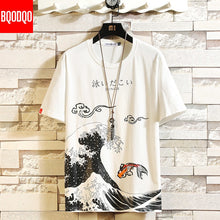 Load image into Gallery viewer, Funny Anime Print Oversized Men T Shirt Hip-Hop Cotton T-shirt O-neck Summer Japanese Male Causal Tshirts 5XL Fashion Loose Tees