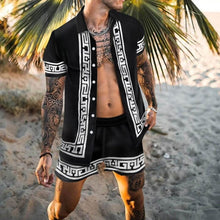 Load image into Gallery viewer, Hawaiian Set Mens Printing Set Short Sleeve Summer Casual Floral Shirt Beach Two Piece Suit 2021 New Fashion Men Sets M-3XL