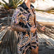Load image into Gallery viewer, Hawaiian Set Mens Printing Set Short Sleeve Summer Casual Floral Shirt Beach Two Piece Suit 2021 New Fashion Men Sets M-3XL