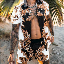 Load image into Gallery viewer, Hawaiian Set Mens Printing Set Short Sleeve Summer Casual Floral Shirt Beach Two Piece Suit 2021 New Fashion Men Sets M-3XL