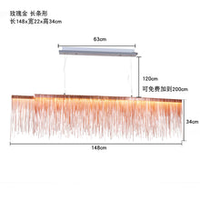 Chargez l'image dans la visionneuse de la galerie, Luxury tassel aluminum chain Pendant Lights for bedroom living room lamps villa restaurant shop decorative art lamps