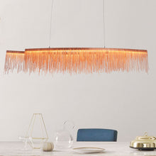 Chargez l'image dans la visionneuse de la galerie, Luxury tassel aluminum chain Pendant Lights for bedroom living room lamps villa restaurant shop decorative art lamps