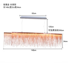 Chargez l'image dans la visionneuse de la galerie, Luxury tassel aluminum chain Pendant Lights for bedroom living room lamps villa restaurant shop decorative art lamps