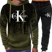 Chargez l'image dans la visionneuse de la galerie, Men's Winter Hoodie Sets Tracksuit Sportswear New Men Sweatshirt+Sweatpant Suit Fashion Brand Streetwear Pullover Clothes