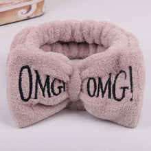 Chargez l'image dans la visionneuse de la galerie, New Letter "OMG" Coral Fleece Soft Bow Headbands for women Girls Cute Hair Holder Hairbands Hair Bands Headwear Hair Accessories
