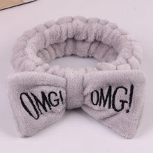 Chargez l'image dans la visionneuse de la galerie, New Letter "OMG" Coral Fleece Soft Bow Headbands for women Girls Cute Hair Holder Hairbands Hair Bands Headwear Hair Accessories