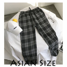 Chargez l'image dans la visionneuse de la galerie, Privathinker Men Women Korean Black Plaid Casual Pants 2020 Mens Streetwear Harem Pants Male Checkered Trousers Plus Size