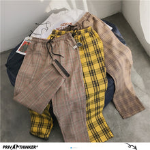 Chargez l'image dans la visionneuse de la galerie, Privathinker Men Women Korean Black Plaid Casual Pants 2020 Mens Streetwear Harem Pants Male Checkered Trousers Plus Size