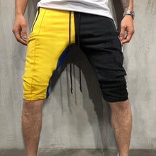 Load image into Gallery viewer, 2020 Summer Casual Shorts Men Streetwear Hip Hop Patchwork Shorts Casual Fitness Zipper Pockets Men&#39;s Striped Shorts Male Jogger
