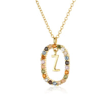 Load image into Gallery viewer, ANDYWEN 925 Sterling Silver Gold Letters A - Z  Initial M S C K Alphabet Pendente Long Chain Necklace Say My Name Fine Jewelry
