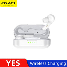 Load image into Gallery viewer, AWEI TWS Bluetooth V5.0 True Wireless Charging Earbuds With Dual Mic Noise Canceling HiFi 6D Bass Gaming Headset Touch Control
