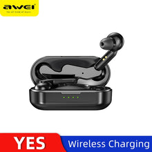 Load image into Gallery viewer, AWEI TWS Bluetooth V5.0 True Wireless Charging Earbuds With Dual Mic Noise Canceling HiFi 6D Bass Gaming Headset Touch Control
