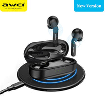 Chargez l&#39;image dans la visionneuse de la galerie, AWEI TWS Bluetooth V5.0 True Wireless Charging Earbuds With Dual Mic Noise Canceling HiFi 6D Bass Gaming Headset Touch Control
