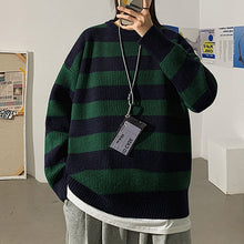 Load image into Gallery viewer, Autumn Winter Knitted Striped Sweater Women Casual Oversized Pullovers Sweaters Loose Warm Jumper Streetwear Teen Knitwear
