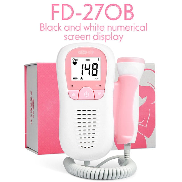 Cofoe Fetal Doppler Ultrasound Baby Heartbeat Detector Home Pregnant Doppler Baby Heart Rate Monitor Pocket Doppler monitor 3.0M