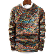 Load image into Gallery viewer, Drop shipping Brand Sweater MenBrand fashion Pullover Male O-Neck stripe Slim Fit Knitting fashion Sweaters Man Pullover
