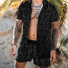 Load image into Gallery viewer, Hawaiian Set Mens Printing Set Short Sleeve Summer Casual Floral Shirt Beach Two Piece Suit 2021 New Fashion Men Sets M-3XL
