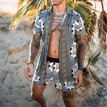 Load image into Gallery viewer, Hawaiian Set Mens Printing Set Short Sleeve Summer Casual Floral Shirt Beach Two Piece Suit 2021 New Fashion Men Sets M-3XL
