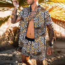 Load image into Gallery viewer, Hawaiian Set Mens Printing Set Short Sleeve Summer Casual Floral Shirt Beach Two Piece Suit 2021 New Fashion Men Sets M-3XL
