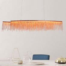 Chargez l&#39;image dans la visionneuse de la galerie, Luxury tassel aluminum chain Pendant Lights for bedroom living room lamps villa restaurant shop decorative art lamps
