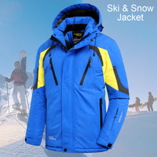 이미지를 갤러리 뷰어에 로드 , Men Winter New Outdoor Jet Ski Premium Snow Warm Parkas Jacket Coat Men Outwear Casual Hooded Waterproof Thick Fleece Parka Men
