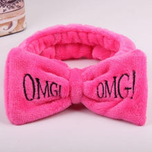 Chargez l&#39;image dans la visionneuse de la galerie, New Letter &quot;OMG&quot; Coral Fleece Soft Bow Headbands for women Girls Cute Hair Holder Hairbands Hair Bands Headwear Hair Accessories
