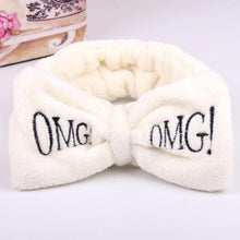 Chargez l&#39;image dans la visionneuse de la galerie, New Letter &quot;OMG&quot; Coral Fleece Soft Bow Headbands for women Girls Cute Hair Holder Hairbands Hair Bands Headwear Hair Accessories
