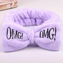 Chargez l&#39;image dans la visionneuse de la galerie, New Letter &quot;OMG&quot; Coral Fleece Soft Bow Headbands for women Girls Cute Hair Holder Hairbands Hair Bands Headwear Hair Accessories
