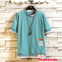 Chargez l&#39;image dans la visionneuse de la galerie, Summer Short Sleeves Harajuku Korea Fashion White T-shirt Streetwear One Piece Hip Hop Rock Punk Men Top Tees Tshirt Clothes
