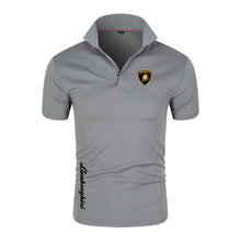 Chargez l&#39;image dans la visionneuse de la galerie, Summer new Lamborghini men&#39;s Polo shirt British breathable brand large size printing fashion men&#39;s Harajuku stitching lapel casu
