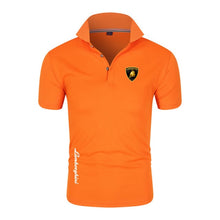 Chargez l&#39;image dans la visionneuse de la galerie, Summer new Lamborghini men&#39;s Polo shirt British breathable brand large size printing fashion men&#39;s Harajuku stitching lapel casu
