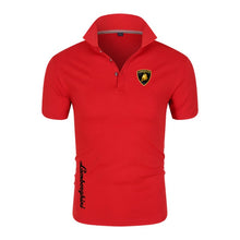 Chargez l&#39;image dans la visionneuse de la galerie, Summer new Lamborghini men&#39;s Polo shirt British breathable brand large size printing fashion men&#39;s Harajuku stitching lapel casu
