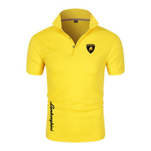 Chargez l&#39;image dans la visionneuse de la galerie, Summer new Lamborghini men&#39;s Polo shirt British breathable brand large size printing fashion men&#39;s Harajuku stitching lapel casu
