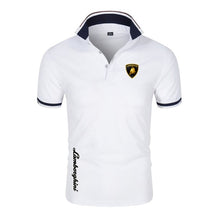 Chargez l&#39;image dans la visionneuse de la galerie, Summer new Lamborghini men&#39;s Polo shirt British breathable brand large size printing fashion men&#39;s Harajuku stitching lapel casu

