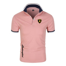 Chargez l&#39;image dans la visionneuse de la galerie, Summer new Lamborghini men&#39;s Polo shirt British breathable brand large size printing fashion men&#39;s Harajuku stitching lapel casu
