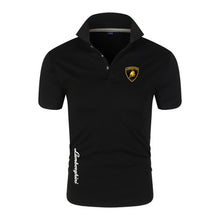 Chargez l&#39;image dans la visionneuse de la galerie, Summer new Lamborghini men&#39;s Polo shirt British breathable brand large size printing fashion men&#39;s Harajuku stitching lapel casu
