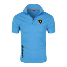 Chargez l&#39;image dans la visionneuse de la galerie, Summer new Lamborghini men&#39;s Polo shirt British breathable brand large size printing fashion men&#39;s Harajuku stitching lapel casu
