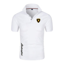 Chargez l&#39;image dans la visionneuse de la galerie, Summer new Lamborghini men&#39;s Polo shirt British breathable brand large size printing fashion men&#39;s Harajuku stitching lapel casu

